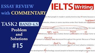 How to improve your IELTS WRITING: 4.5 essay with commentary #15 Problem and Solutions