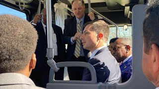 US Transportation Secretary Pete Buttigieg tours Port of Port Arthur Thursday