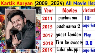 Kartik Aaryan All Movie Name| (2009-2023) Karthi Aaryan All Movie list Hit and Flop|