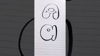 How to draw bubble letters Easy Lettering Tutorial || Aa #bubbleletters #shorts #youtubeshorts