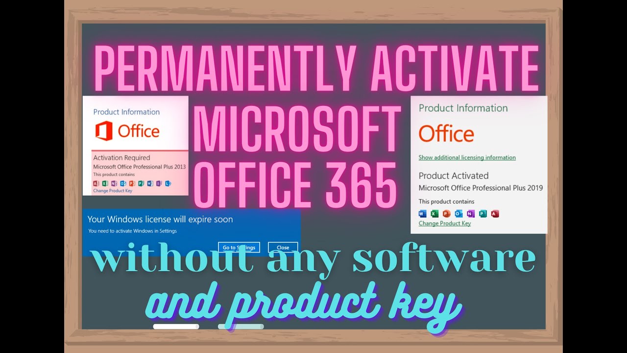 HOW TO ACTIVATE MICROSOFT OFFICE 365 WITHOUT ANY SOFTWARE AND PROUDUCT ...