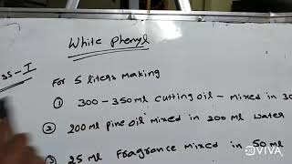 White phenyl making process