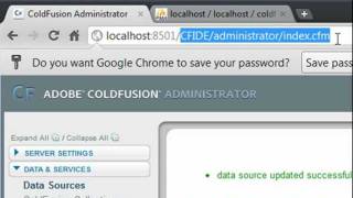 ColdFusion :: Creating coreCMS :: Creating the Datasource :: Video 2