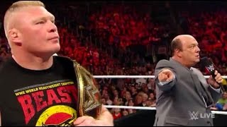 Roman Reigns vs Brock Lesnar -WWE RAW 3/9/15 #wweraw