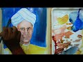 teacher s day painting how to draw dr. sarvepalli radhakrishnan with poster color