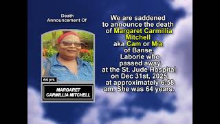 Margaret Carmillia Mitchell ~ Short Obituary. 1