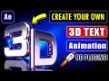 Create Your Own 3D Animated Text in After Effects - No Plugins! 🚀 Episode 4
