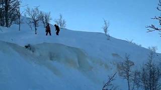 Ben tries boarding ice