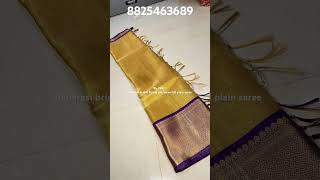 Banarasi Bridal Tissue Silk Full plain Saree / 8825463689 @pengalthalam #banarasitissuesilk