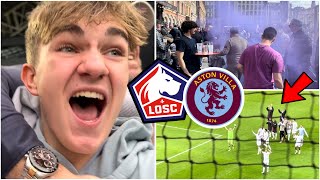 AWAY END CARNAGE AS EMI SILENCES LILLE FANS! In Lille Vs Aston Villa *AWAY VLOG*