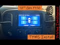 Aftermarket Tire Pressure Monitoring System (tpms) Installed With 10th Gen F150 Double Din Radio