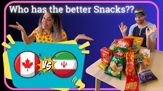 Blind Taste Test Persian Vs. Canadian Snacks !!!