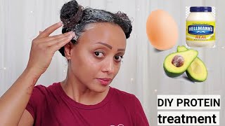 በቀለም,በፐርም ለተጎዳ ጸጉር የሚሆን ማስክ/ diy hair mask for dry damage hair.