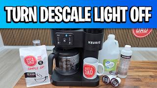 Descale Keurig K-Duo Essentials Coffee Maker - How To Turn Descale Light OFF with Vinegar!