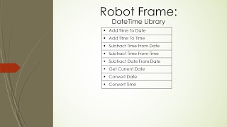 Robot Framework | Date Time Library