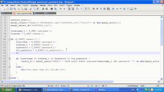 PHP Tutorials : Forgot Password Script Part 5