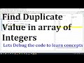 How to find duplicate element in an array in java