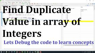 How to find duplicate element in an array in java