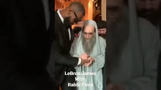 LeBron James with Rabbi Pinto