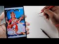 How to draw Saraswati Devi,  Maa Saraswati full body drawing | Outline Tutorial