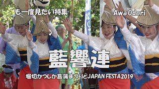 藍響ワールドが凄い！も一度見てみたい阿波踊り「藍響連 」堀切かつしか菖蒲まつりとJAPAN FESTA2019（2022.3.19）