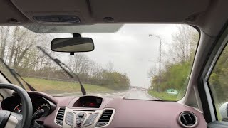 Driving in Germany (Halle an der Saale) rainy day experience on German streets