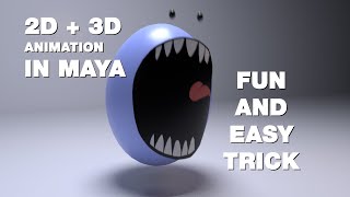 2D + 3D in Maya! Fun Beginner Tutorial