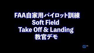 FAAパイロット訓練（教官デモ） 【自家用志望】Soft Field Take off \u0026 Landing