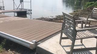 Aluminum Decking on Floating Dock