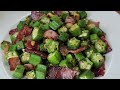 stir fried bacon and okra