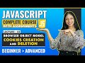 52. Cookies creation and Deletion | Javascript tutorial for beginners | Javascript full course