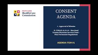 Maryland Health Care Commission - December 2024 Commission Meeting