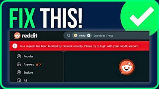 Your Request Has Been Blocked By Network Security Fixed