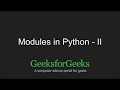 Python Programming Tutorial | Python Modules - Part 2 (Regular Expression) | GeeksforGeeks
