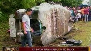 24Oras: Ilocos Norte: 13, patay nang salpukin ng truck ang isang pampasaherong jeep