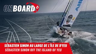 Sébastien Simon au large de l'île de d'Yeu | Vendée Globe 2024