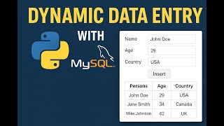 Dynamic Data Entry Form with Python + MySQL | Tkinter GUI Tutorial