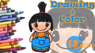 How To Draw Agnes - Despicable Me 3 - Easy - Kids Drawing Tutorial (Art & Drawing For Kids)
