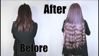 迷戀粉紫 x 30吋天使齊長髮｜羽毛輕縫式｜Grey Violet x 30 Inch Hair Extensions ｜Ｍaggie Hair