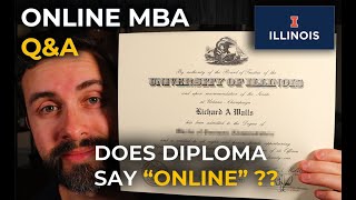 Does Online MBA Diploma Say "Online MBA?" (WITH PROOF!) | UIUC Online MBA Q&A