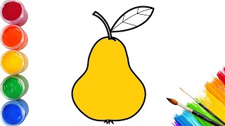 How to draw a Pear for kids