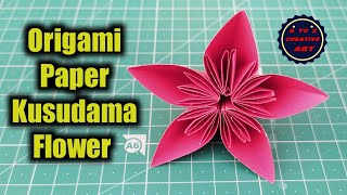 How To Make A Kusudama Paper Flower - Origami Kusudama Flower - DIY School Project @craftgallery96