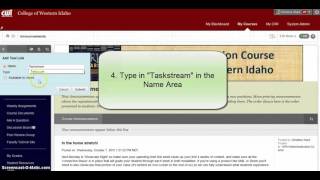 Adding Taskstream Tool Link