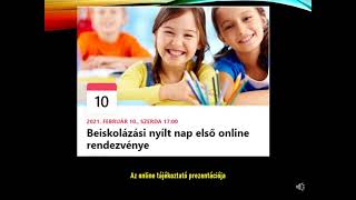 Online tájékoztató prezentációja