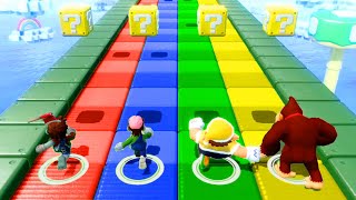 【スーパーマリオパーティ】ミニゲーム マリオVsルイージVsワリオVsドンキーコング(COM最強 たつじん)