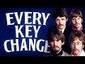 How many Beatles songs change key?