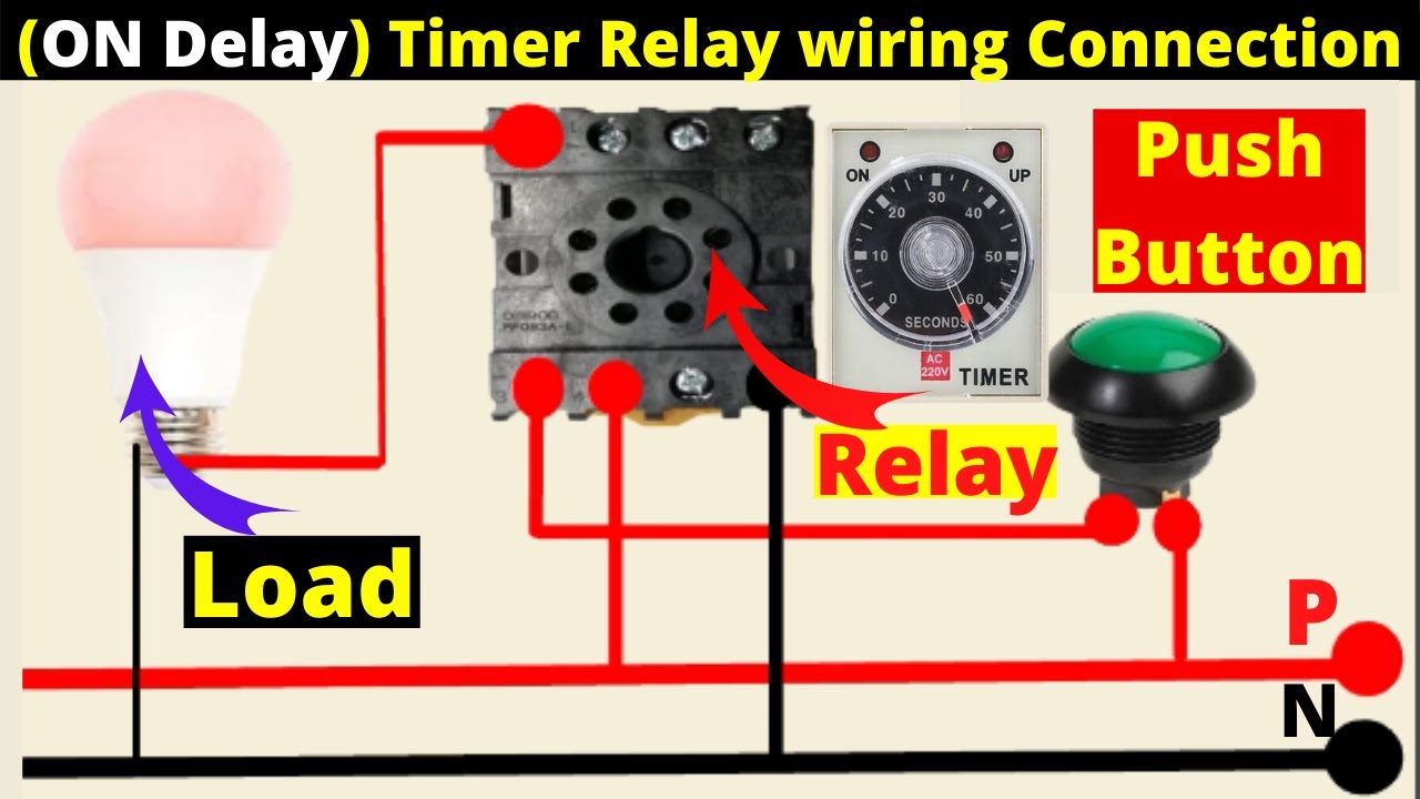 On Delay Timer Wiring Diagram | 8 Pin Timer Relay Wiring Diagram | Mian ...