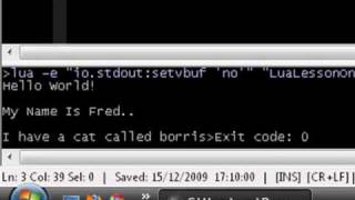 Lua Tutorial 1: Hello World