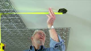 Create a Ceiling Design - How-to Install False Tin Ceiling Tiles