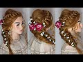 Latest Beautiful Side Braid Hairstyle For Wedding || Pakistani Side Braid Hairstyle Step By Step